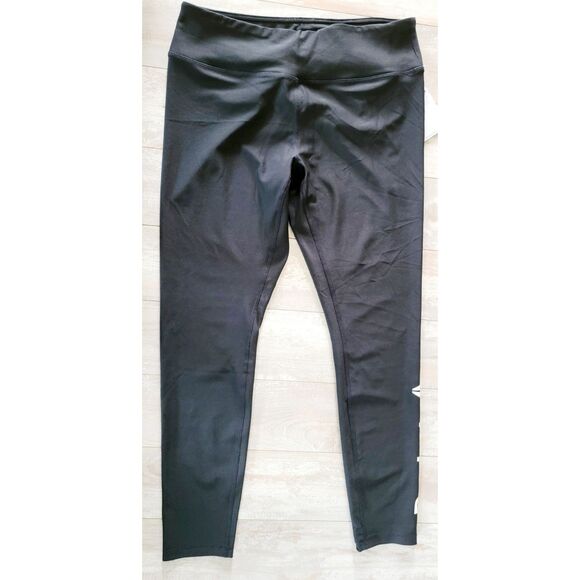 Reebok S Womens Quicktight Black Leggings Moist Wick Compression Pull On NWT - Picture 1 of 9